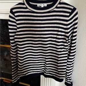 Alex Mill Navy and White Striped Women's Sun Sweater